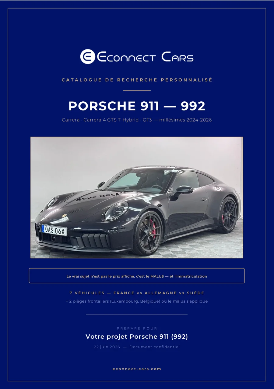 Étude de marché Econnect Cars : les véhicules disponibles, chiffrés jusqu’au coût rendu en France